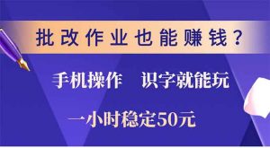批改作业也能赚钱？0门槛手机项目，识字就能玩！一小时50元！-识享社