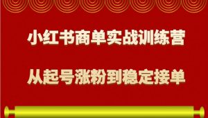 小红书商单实战训练营，从0到1教你如何变现，从起号涨粉到稳定接单，适合新手-识享社