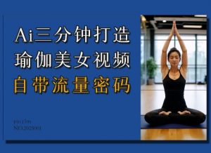 Ai3分钟打造瑜伽美女视频，自带流量密码-识享社