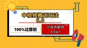 中视频搬运玩法6.0，利用软件双重去重，100%过原创，小白也能月入5w+-识享社