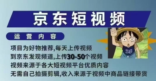 京东短视频带货课,无需自己拍摄剪辑,保姆式教学,两天快速上手 - 识享社-识享社