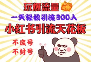 小红书引流天花板,玩爆流量,一天轻松引流300人,安全操作-识享社