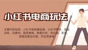 小红书电商玩法:带货/选品/找素材/裂变/数据分析/供应商/发货/售后/开店思维等-识享社