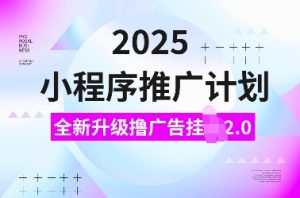 2025小程序推广计划,全新升级撸广告挂JI2.0玩法,日入多张,小白可做【揭秘】-识享社