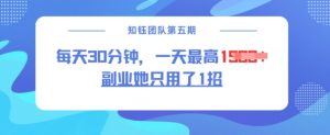 副业她只用了1招，每天30分钟，无脑二创，一天最高1.5k-识享社