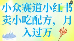 小众赛道小红书卖小吃配方，操作简单，月入过W-识享社