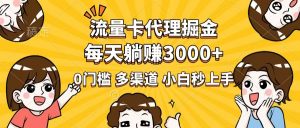 流量卡代理掘金,0门槛,每天躺赚3000+,多种推广渠道,新手小白轻松上手-识享社