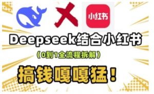 deepseek+小红书打造流量生产线实操课，0到1全流程拆解，搞钱嘎嘎猛-识享社