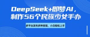 DeepSeek+即梦AI，制作56个民族少女手办，附详细教程+变现方向-识享社