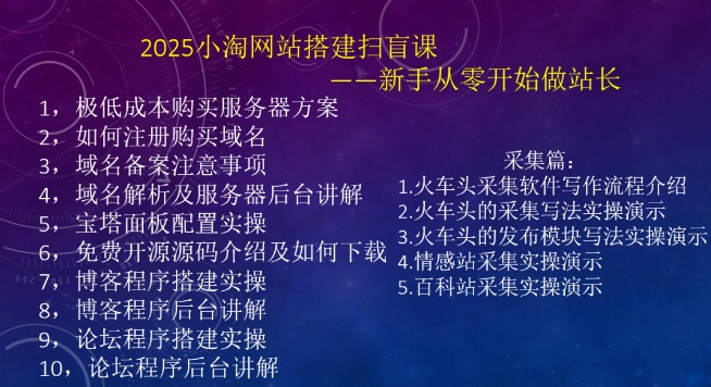 2025小淘网站搭建扫盲课，新手从零开始做站长 - 识享社-识享社