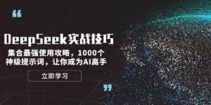 DeepSeek实战技巧:集合最强使用攻略,1000个神级提示词,让你成为AI高手-识享社