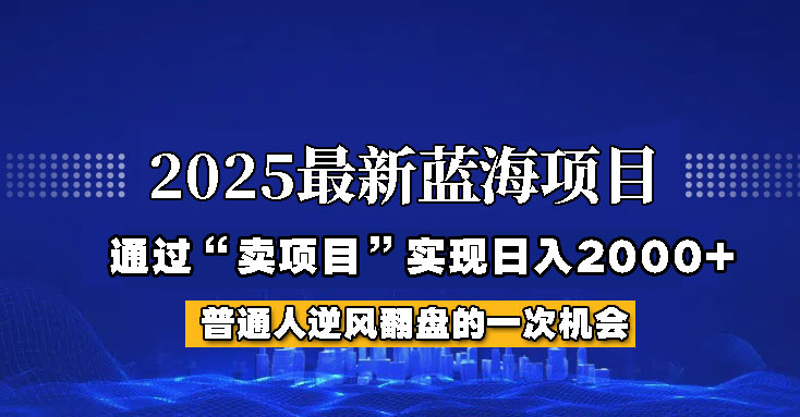 2025年蓝海项目,如何通过“网创项目”日入2000+ - 识享社-识享社