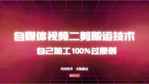 详细教你自媒体视频二剪搬运技术,自己加工100%过原创,无脑搬运-识享社