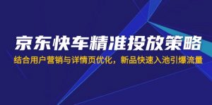 京东快车精准投放策略，结合用户营销与详情页优化，新品快速入池引爆流量-识享社