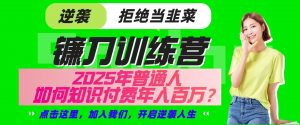 镰刀训练营超级IP合伙人,25年普通人如何通过“知识付费”实现逆袭-识享社