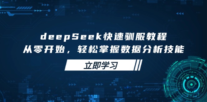 deepSeek快速驯服教程，从零开始，轻松掌握数据分析技能 - 识享社-识享社