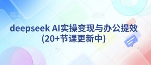 deepseek AI实操变现与办公提效(20+节课更新中)-识享社