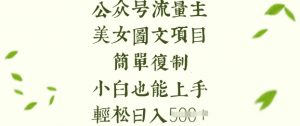 流量主长期收益项目，美女图片简单复制，小白也能上手，轻松日入5张-识享社