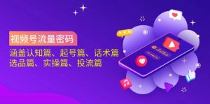 视频号流量密码:涵盖认知篇、起号篇、话术篇、选品篇、实操篇、投流篇-识享社