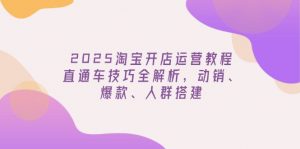 2025淘宝开店运营教程更新，直通车技巧全解析，动销、爆款、人群搭建-识享社