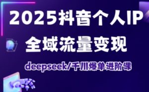 2025抖音个人IP全域流量变现进阶课,deepseek千川爆单进阶课-识享社