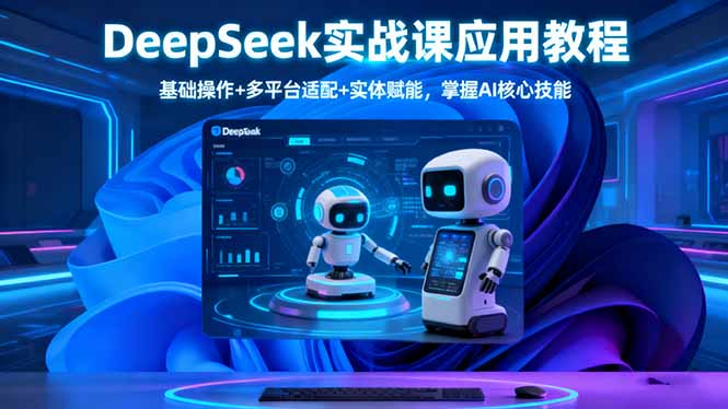 DeepSeek实战课应用教程、基础操作+多平台适配+实体赋能，掌握AI核心技能 - 识享社-识享社