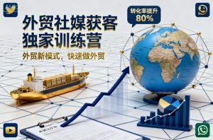 外贸社媒获客独家训练营,外贸新模式,快速做外贸-识享社