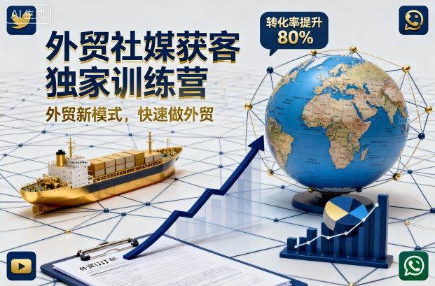 外贸社媒获客独家训练营,外贸新模式,快速做外贸 - 识享社-识享社