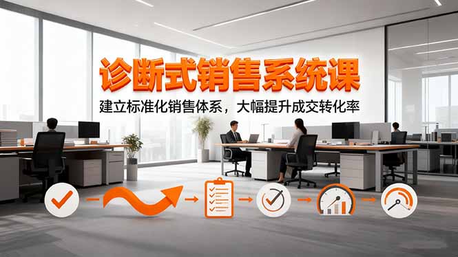 诊断式销售系统课：天龙八步法构建标准化销售体系，快速提升成交转化率-识享社