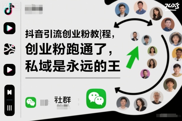 抖音引流创业粉教程:单粉价值200+,实战跑通90万播放,私域变现200万核心方法