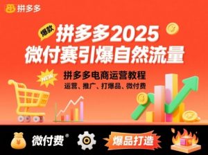 拼多多2025微付费引爆自然流量,拼多多电商运营教程,运营、推广、打爆品、微付费(更新)-识享社