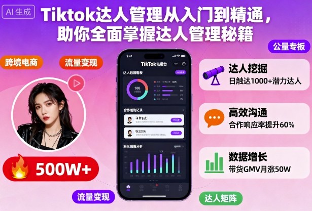 Tiktok达人管理从入门到精通,助你全面掌握达人管理秘籍 - 识享社-识享社