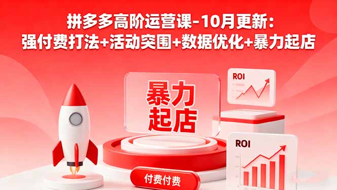 图片[1]-拼多多高阶运营课-10月更新：强付费打法+活动突围+数据优化+暴力起店