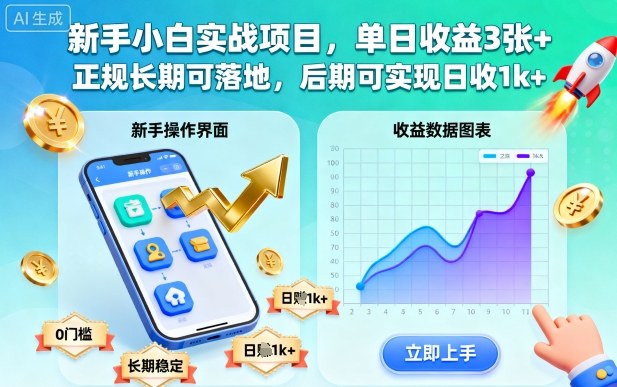 新手小白实战项目，单日收益3张+，正规长期可落地，后期可实现日收1k+【揭秘】 - 识享社-识享社