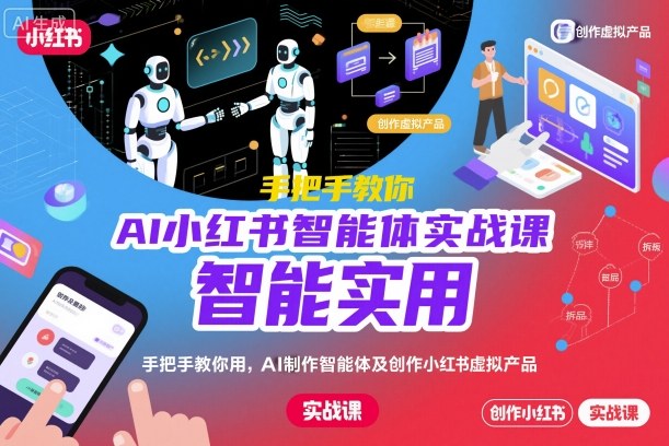 AI小红书智能体实战课，手把手教你用AI制作智能体及创作小红书虚拟产品，提效+内容商业化 - 识享社-识享社