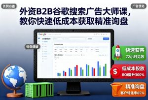 外资B2B谷歌搜索广告大师课，教你快速低成本获取精准询盘-识享社