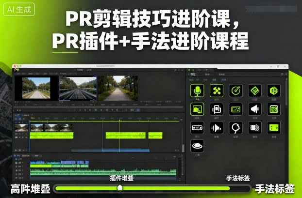 PR剪辑技巧进阶课,PR插件+手法进阶课程 - 识享社-识享社