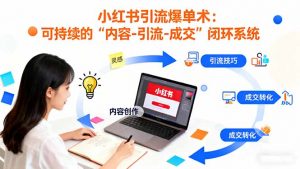 小红书引流爆单术：构建一套低成本 可持续的“内容-引流-成交”闭环系统-识享社