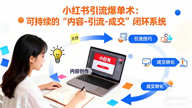 小红书引流爆单术：构建一套低成本 可持续的“内容-引流-成交”闭环系统 - 识享社-识享社