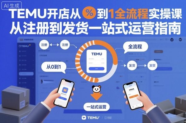 TEMU开店从0到1全流程实操课，从注册到发货一站式运营指南 - 识享社-识享社