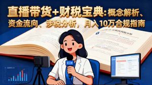 直播带货+财税宝典：概念解析、资金流向、涉税分析，月入10万合规指南-识享社