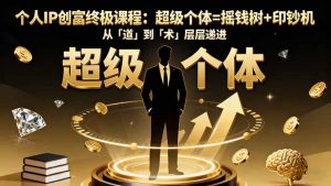 个人IP创富终极课程：超级个体=摇钱树+印钞机，从「道」到「术」层层递进-识享社