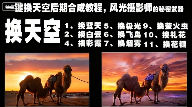 一键换天空后期合成教程，风光摄影师的秘密武器 - 识享社-识享社