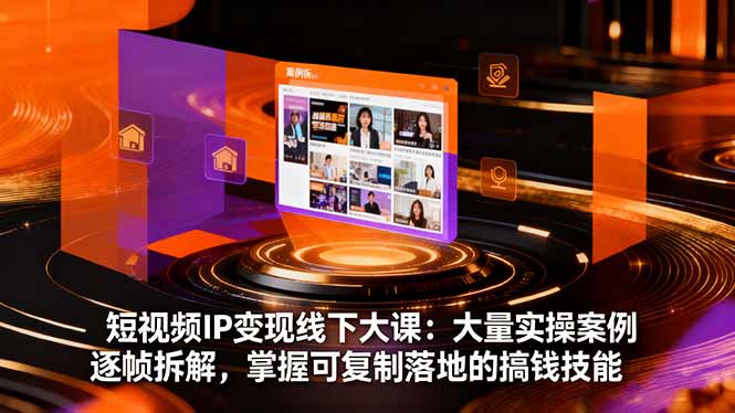 短视频IP变现线下大课:薛辉领衔,全链路拆解定位/脚本/拍摄/变现,案例逐帧分析