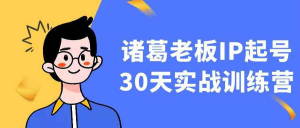 诸葛老板IP起号30天实战训练营-识享社