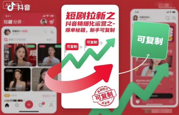 短剧拉新之抖音精细化运营之爆单秘籍，新手可复制 - 识享社-识享社