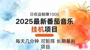 2025年最新番茄音乐人挂机项目,每天几分钟,月入1000+,可矩阵,一台...-识享社