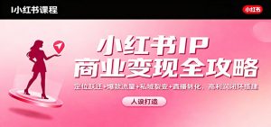 小红书IP商业变现全攻略：定位跃迁+爆款流量+私域裂变+直播转化，高利润闭环搭建-识享社