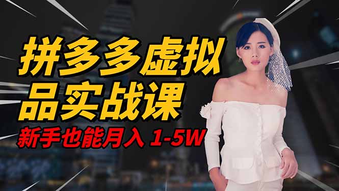 2025 拼多多虚拟品系统实战课,轻资产项目,可矩阵开工作室,新手也能… - 识享社-识享社