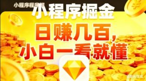 微信小程序掘金项目，日入几张，项目简单，小白一看就懂，5分钟就能学会上手操作【揭秘】-识享社